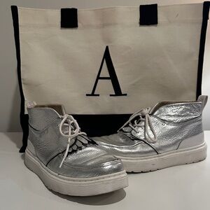 Dr. Martens Silver Ankle Boots Jemima Size 9